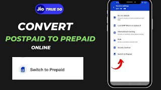 How to Convert Jio Postpaid to Prepaid in new Update [upl. by Elenaj]