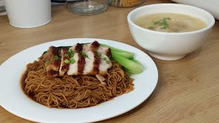 Cara masak wantan mee kecap  wantan sup  chinese style halal [upl. by Eenerb]