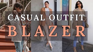 Casual Street Style Chic Blazer Outfits for Effortless Elegance  2024 Fashion Trends [upl. by Amjan]