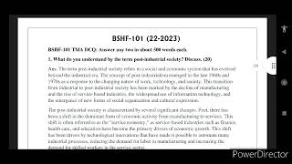 BSHF 101 SOLVED ASSIGNMENT 202223 [upl. by Nehgaem26]