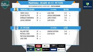 Geelong Cricket Association  Senior Men GCA 2 1st XI  Round 5  Marshall Bears v St Peters [upl. by Emyam196]