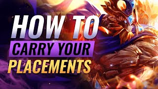 How To Win All 5 Placement Games  League Of Legends Placement Games Season 14 Advice [upl. by Thurman]