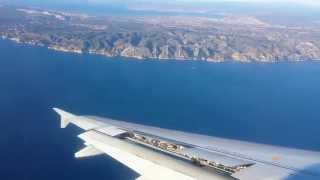 Air France A320 approach landing and taxi at Marseille Provence [upl. by Eux]