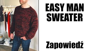 Easy Man Sweater Jak wykonać prosty męski sweter na drutach Reglan Zapowiedź [upl. by Durante]