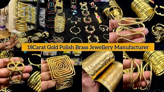 18k Gold Polish Brass Jewellery Manufacturer  Pure Brass Jewellery Collection Matte Gold Jewelry [upl. by Wadell]