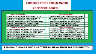 TABELLA SFIDE DEI GRUPPI del Torneo Fortnite SvideoMarco [upl. by Dnomyad687]