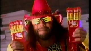 Slim Jim Pizza Box Commercial Macho Man Randy Savage 1996 [upl. by Enorej]