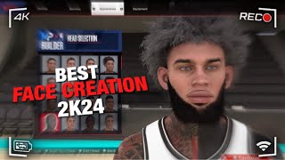 NEW BEST FACE CREATION IN NBA 2K24  COMP FACE CREATION [upl. by Nappy]