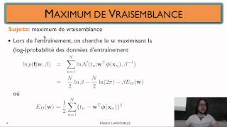 Apprentissage automatique 33  Régression linéaire  maximum de vraisemblance [upl. by Led]