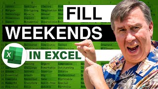 Excel for CoParenting Fill Weekend Dates in Excel  Episode 2064 [upl. by Ause903]