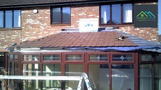 Lightweight Tiles TimeLapse Video of a Conservatory Roof Conversion [upl. by Dranal]