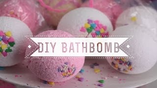 DIY Sprinkles Bath Bombs Vanilla Cupcake Scented [upl. by Kiyohara534]