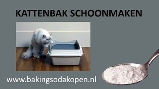 Kattenbak schoonmaken met baking soda of zuiveringszout [upl. by Rashidi756]