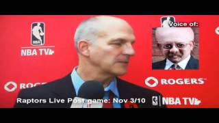 Raptors Coach Jay Triano Drops F Bomb on Live TV [upl. by Elenahc635]