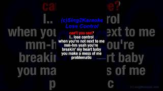 Teddy Swims Lose Control  Karaoke Version King with sing along Lyrics [upl. by Ahsino482]