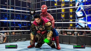 WWE 2K24  Spidey Swings into Steel Fury Can He Cage Mysterio 🙆‍♂️🔥 [upl. by Ricki865]