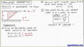 Introduction to Viscosity  Lecture 12  Chemical Engineering Fluid Mechanics [upl. by Monteria]