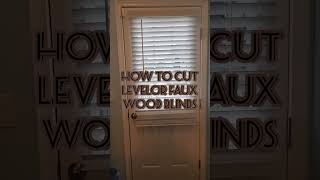 How to cuttrim Levolor blinds [upl. by Enaffit]