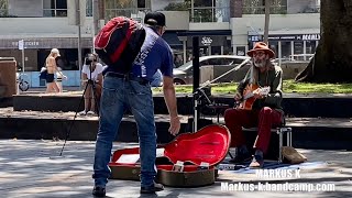 Busking in Manly Australia  ‘Suzie Q’ [upl. by Saidnac]