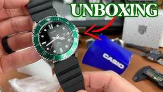 CASIO DURO Green Bezel MDV106B1A3VCF  Unboxing amp First Impressions [upl. by Kara]