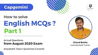 How to Solve Capgemini English MCQ Questions  English Communication MCQ Questions [upl. by Ocsinarf]