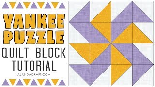 AGF Quilt Block Collection Observer Dutchmans Puzzle Quilt Block Tutorial [upl. by Higgins]