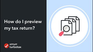 How do I preview my tax return online  TurboTax Support Video [upl. by Atwekk21]