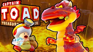 Captain Toad Treasure Tracker Dragon Boss Draggadon HD Gameplay Walkthrough Wii U Episode 1 PART 3 [upl. by Pejsach]