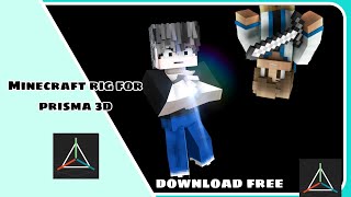 Minecraft rig for prisma 3d how to make a Minecraft character animation Minecraft for prisma 3d [upl. by Heinrike]