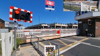 Unique Sliding Gates at Redcar Level Crossing North Yorkshire [upl. by Cadmann]