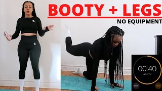 Bigger Booty amp Thighs Home Workout  Squats plus Butt KickBacks [upl. by Standice]