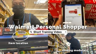 Walmart Personal Shopper  Short Training Video  Tips Item Locations Finding Modulars [upl. by Orferd]