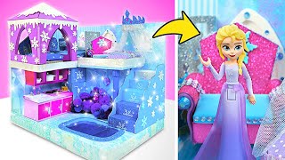 DIY Elsas Ultimate Mini Castle with Water Slide and Icy Pool from Cardboard❄️🏰 [upl. by Cofsky876]