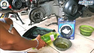 BRAKE SHOE REPLACEMENT ON MIO SOUL I 125 [upl. by Ahsenwahs]