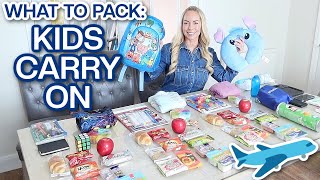 WHAT TO PACK KIDS CARRY ON  LONG 10 HOUR FLIGHT [upl. by Ahsek314]