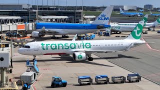 Transavia A321Neo komt aan op de gate bij Schiphol [upl. by Damara]