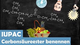 Einfach erklärt Die Benennung von Carbonsäureestern  Estern nach IUPAC 4k 60Fps [upl. by Elyssa]