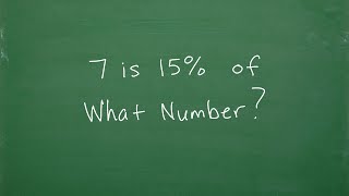 7 is 15 of what number Let’s solve the percent problem stepbystep… [upl. by Leummas]