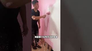 powderfree latex paint for walls easily do wall renovationLatex paintwall renovationshortsvideo [upl. by Bouley854]