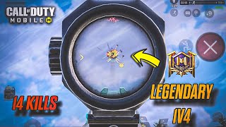 LEGENDARY GAMEPLAY IS BACK 🙏 14 KILLS CALL OF DUTY MOBILE 🥵Gangster44u7v [upl. by Rossen376]