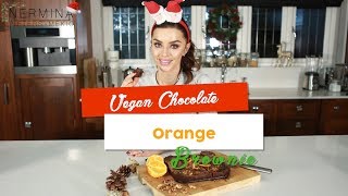 Vegan Christmas Chocolate Orange Brownie [upl. by Cargian306]