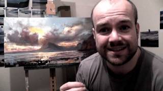 Cuillins Sunset Seascape An oil painting time lapse demo [upl. by Hector]