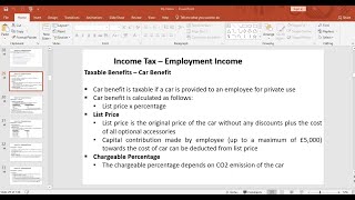 Employment Income Part 1 of 5  Petrol amp Diesel Car Benefit [upl. by Sitruc]