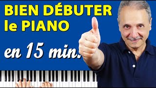 Apprendre à jouer Piano leçon Grands Débutants Méthode facile en 15 minutes TUTO PIANO FACILE [upl. by Vin]