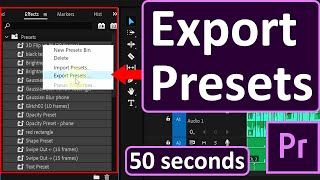 How To Export Effects Presets From Premiere Pro [upl. by Nahtanoy]