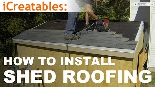 How To Build A Shed  Part 9  Install Asphalt Shingles On Shed Roof [upl. by Farrica677]