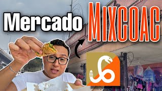 MERCADO de MIXCOAC y sus pescaditos tacos de suadero y tepache [upl. by Anidal]