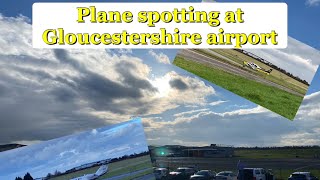 Plane spotting at Gloucestershire airport🛫🛬🛩️🚁 [upl. by Ettenhoj3]