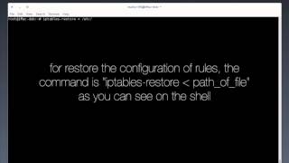 How to restore iptables rules at boot  Linux [upl. by Ahseenak]