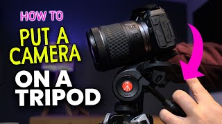 How To Put a CAMERA on a TRIPOD Tutorial for Beginners  Manfrotto Tripod [upl. by Lais260]